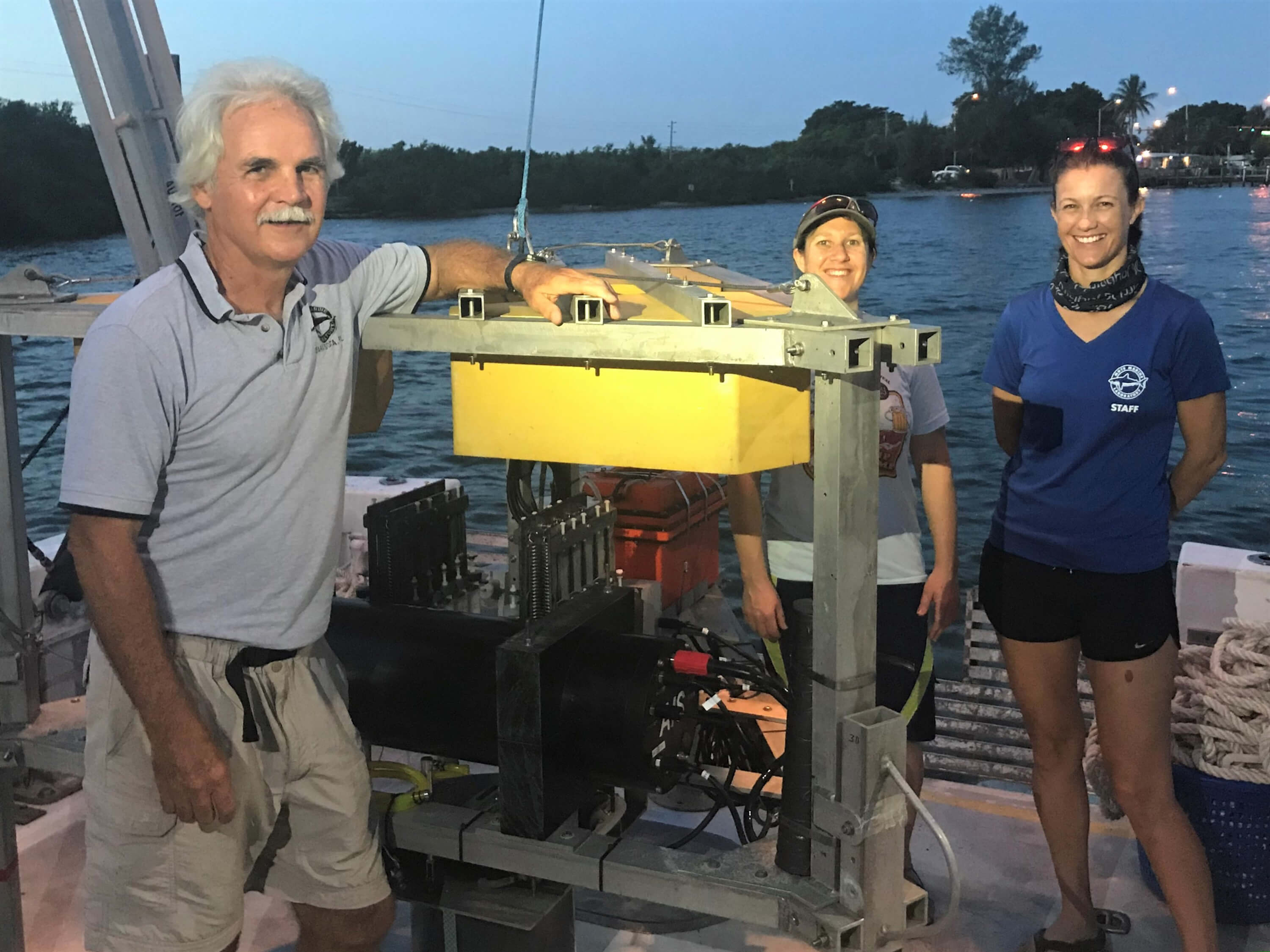Mote scientists use a benthic lander to study blue holes.