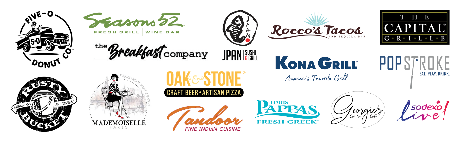 Participating restaurants for the 2024 SEAsonal Tasting event.
