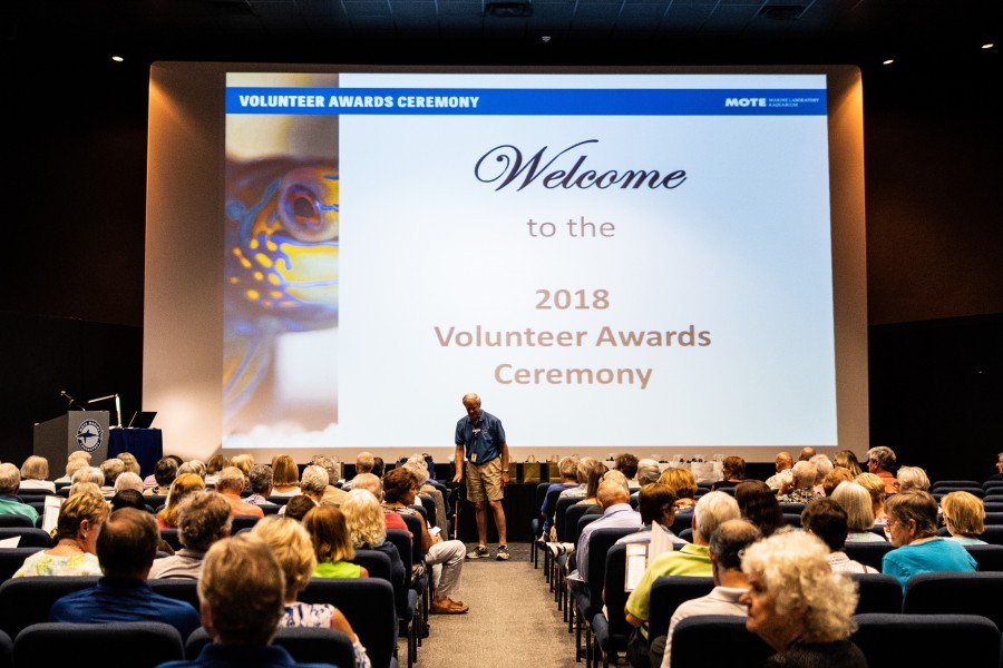 2018 Volunteer Awards Ceremony on April 19 at Mote in Sarasota. Credit: Miguel Montalvo/Mote Marine Laboratory