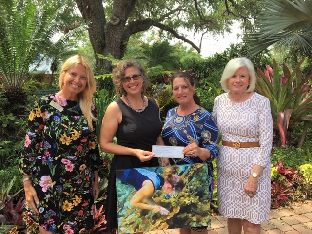 Founders Garden Club of Sarasota donates to Mote coral disease research. Photo credit: Founders Garden Club