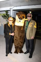 Judy Graham, Chairman Emeritus of Mote’s Board of Trustees and Dr. Michael P. Crosby, Mote President and CEO, enjoy an evening welcoming Huck, Jane and Pippi to Mote’s all new “Otters & Their Waters” special exhibit.