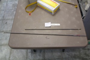 Spear that was removed from turtle's carapace.