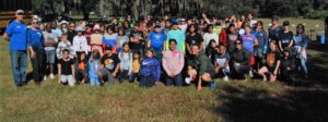 Brentwood Elementary students and educators join Mote scientists, educators and volunteers for the 2019 fishing clinic. Credit: Mote Marine Laboratory
