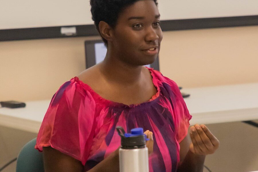 Jasmin Graham, the Project Coordinator of the Marine Science Laboratory Alliance Center of Excellence (MarSci-LACE)