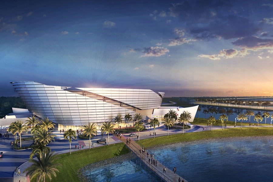 Mote Science Education Aquarium at Nathan Benderson Park. RENDERING SUBJECT TO CHANGE