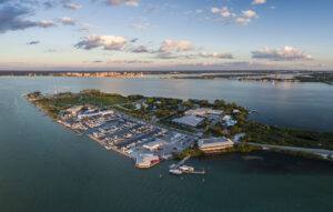 Arial View of City Island, Florida.