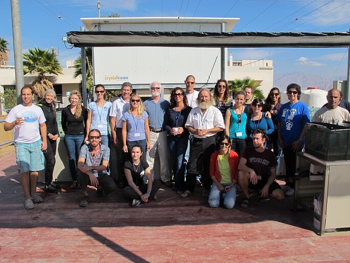 Group shot of participants in the Mote-Israel ocean acidification workshop