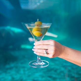 Woman holding martini glass