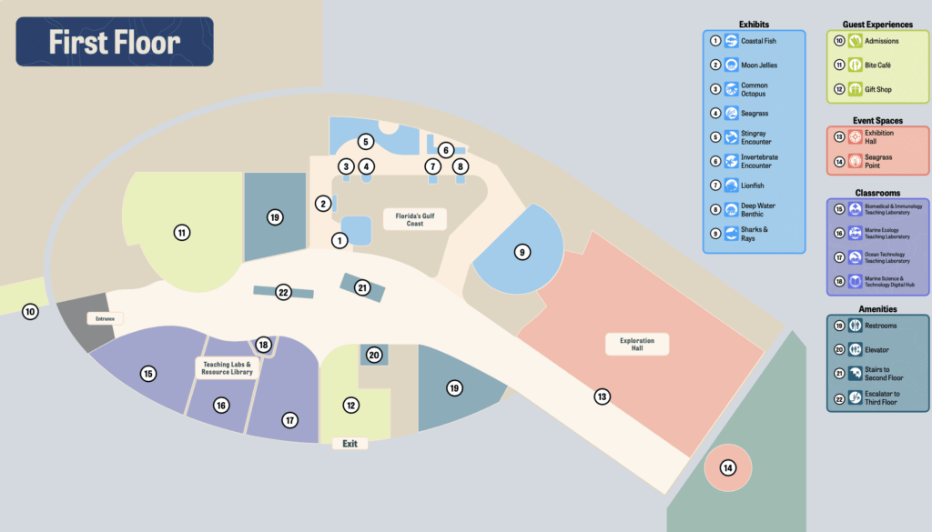 Screenshot of the Mote SEA first floor map.