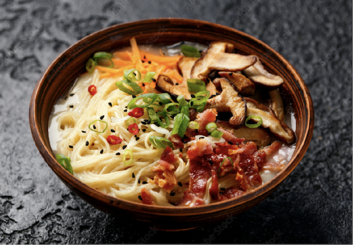 A soba noodle bowl