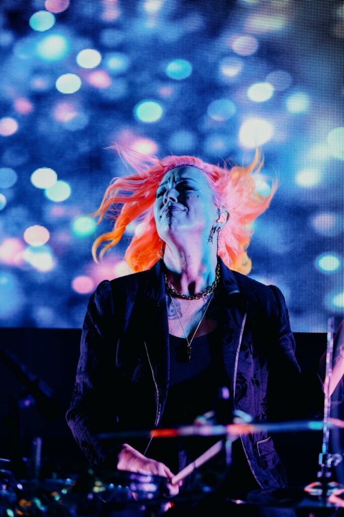 A musician performs at the opening event for Mote Science Education Aquarium