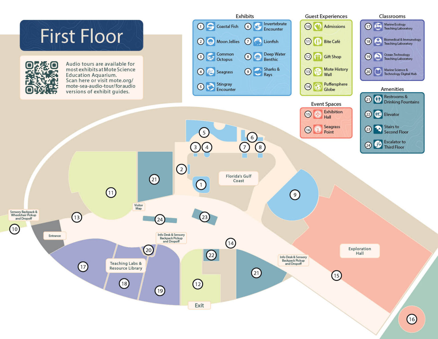 Mote Map Examples Mote SEA - Visitor Information | Mote Marine Laboratory & Aquarium